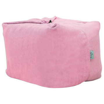 Magic Pouf Pink Beanbag Microplush 3 in 1 Ottoman Chair Pillow