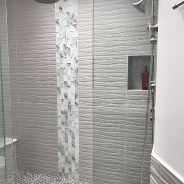 Transitional Spa-Like Master Bathroom with Walk-In Shower