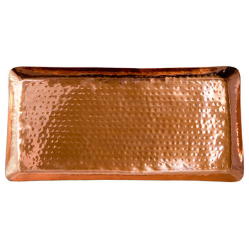 Rectangular Hammered Copper Tray