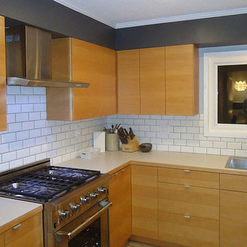 Comox Contemporary Redesign of 2 Kitchens and 2 Bathrooms. Upstairs/Downstairs