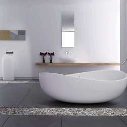 designer stone bathroom ware from the pietra bianca collection - Bathtubs