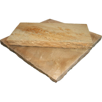 Fossil Rustic Sandstone, 30"x30", 2" Thick Column Cap, 5 Pieces