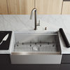 VIGO Oxford Single Basin Farmhouse Kitchen Sink With Accessories, 33"