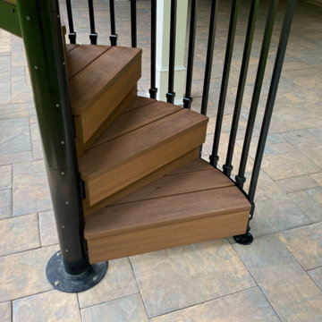 Stunning Fortress Steel Framed Azek Deck and Nicolock Patio in Ellicott City