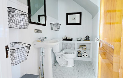 Who Says You Can't Squeeze Extra Storage Into a Small Bathroom!