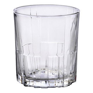 Set of 2 Cut Crystal Drinking Glasses - 250 ml for Hot or Cold Liquids -  fits Metal Glass Holder Podstakannik