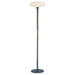 Robert Abbey - Robert Abbey Z2045 Rico Espinet Ovo - One Light Floor Torchiere - TABLE LAMP Base Dimensions: 9Deep Patina Bronze FinishFrosted White Cased Glass.Deep Patina Bronze Finish with Frosted White Cased Glass