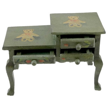 Miniatures STEP DOWN TABLE Wood Miniature Doll Furniture 17167