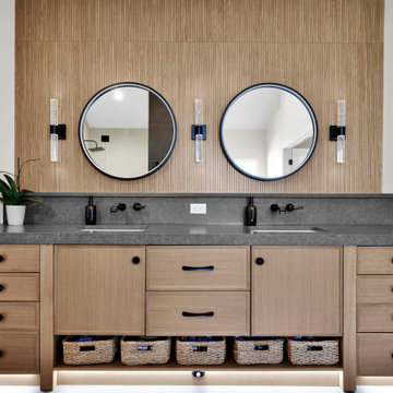 Warm Contemporary Primary Bath