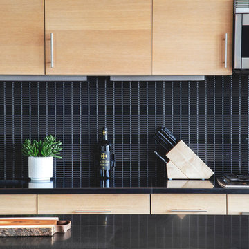 Dark, Simple, Modern Kitchen