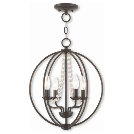 Livex Lighting 40914-92 Arabella - Four Light Convertible Mini Chandelier