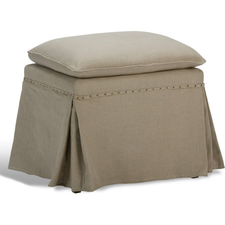 Draped Ottoman (Set of two), Beige