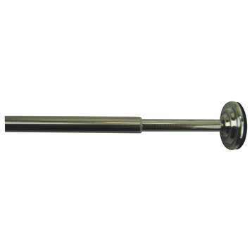Versailles 1/2" Diameter Mini Tension Rod, Brushed Nickel, 15/24"