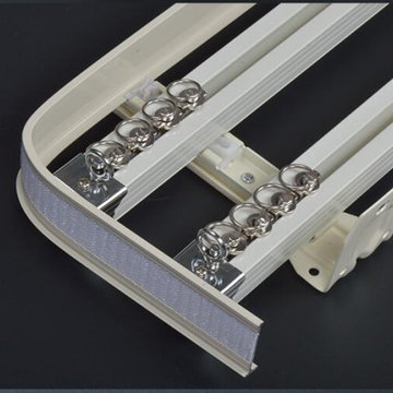 CHR26 Super Thick Ivory Champagne Curtain Tracks Ceiling/Wall Mount