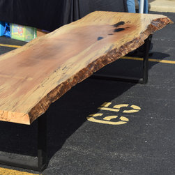 Spalted Maple Single Slab Table #88 - Dining Tables
