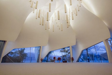 Large minimalist home design photo in Vancouver