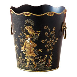 Pauper Tole Wastebasket - Wastebaskets