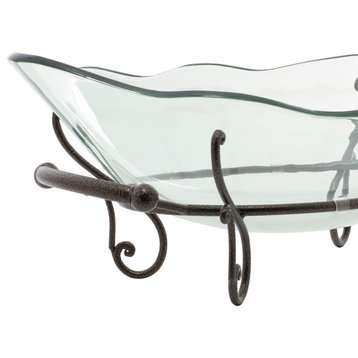 Traditional Clear Tempered Glass Serving Bowl 72292