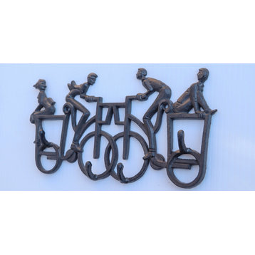 High Wheel Bicycle Wall Hanger Hooks Metal Cast Iron Key Rack