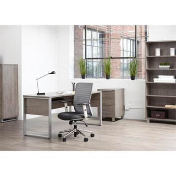 RSF Crescent Desk 63x24/32 Inches in Gray