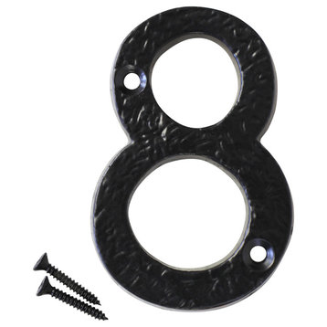 RCH Hardware Iron Rustic Country House Number, 3-Inch, Various Finishes, Black,