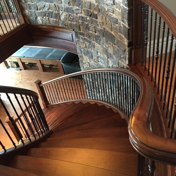 Curved Cherry Staircase