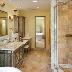 Bathroom stone floor tiles (Mediterranean Style) - Tile