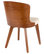 Lumisource Bocello Chair, Walnut and Cream PU Leather