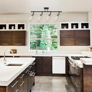 Rennes 4-Light Track Lighting, Dark Bronze Finish, Antique Brass Sockets, Bulbs