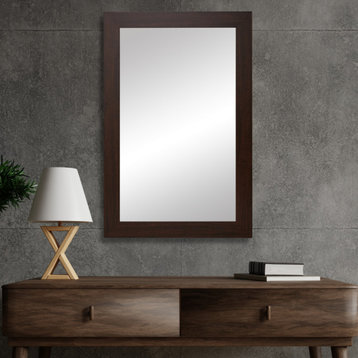 Pendleton Framed Wall Mirror, Walnut, 20" X 36"