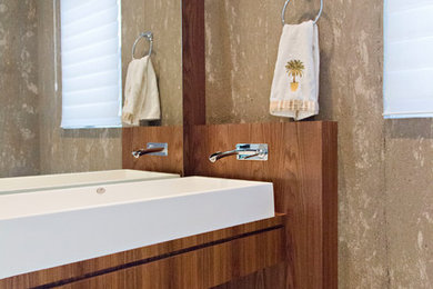 Example of a trendy home design design in Calgary