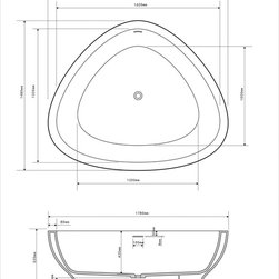 Lusso Stone Lissoni Solid Surface Freestanding Corner Bath 1780 - Products