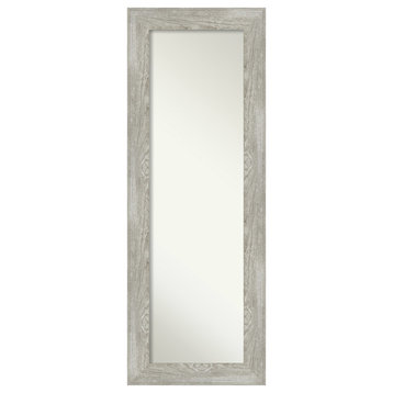 Dove Greywash Non-Beveled Full Length On the Door Mirror - 20 x 54 in.