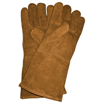 Panacea 15331 Unisex Fireplace Hearth Gloves, Leather Brown