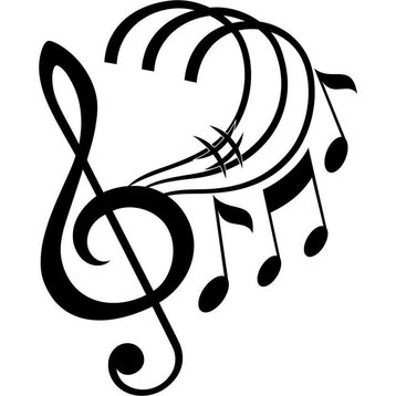 Music Notes Decal, 20x24"