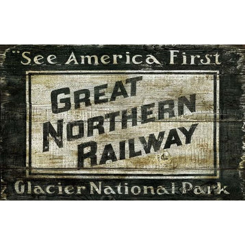 Northern Pacific Vintage Wooden Sign, 20"x32"