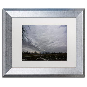 Kurt Shaffer 'Country Clouds' Art, Silver Frame, White Matte, 14"x11"