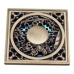 Bathroom Accessory Antique Brass Finish Solid Brass Floor Drain FD006 - Bathroom Accessories