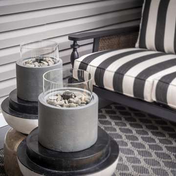 Wynnewood, PA: Black and White Outdoor Patio