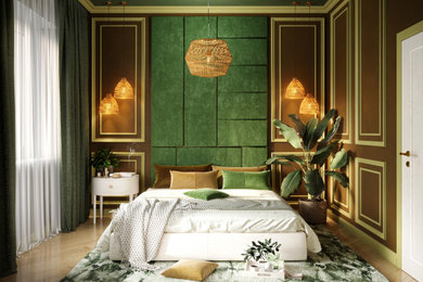 Trendy bedroom photo