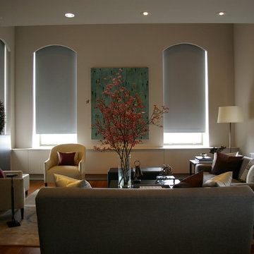 Washington Square Arch-Top Windows... Lutron QS Wireless Roller Shades
