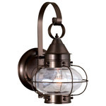 Norwell Lighting - Norwell Lighting 1323-BR-CL Cottage Onion - 1 Light Small Outdoor Wall Mount In - Featuring the rounded shape of an onion, encapsulaCottage Onion One Li Bronze *UL: Suitable for wet locations Energy Star Qualified: n/a ADA Certified: n/a  *Number of Lights: 1-*Wattage:100w E26 Edison bulb(s) *Bulb Included:No *Bulb Type:E26 Edison *Finish Type:Bronze