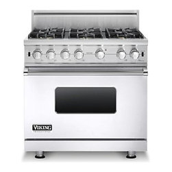 Viking 36" Pro-style Gas Range, White Natural Gas | VGCC5366BWH - Gas Ranges And Electric Ranges