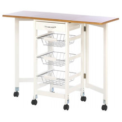 Contemporary Kitchen Islands And Kitchen Carts Kitchen Trolley, Extended Table