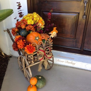 A Rustic Farmhouse Cart For A Fall Entry