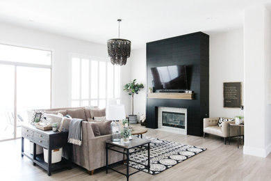 Trendy family room photo in Phoenix