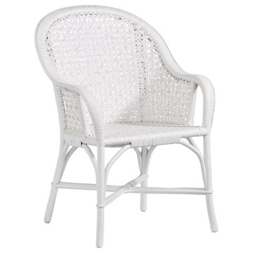 Louie Accent Arm Chair in White