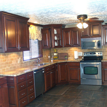 Cherry Raised Panel Kitchen Cabinets