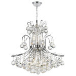 Crystal Lighting Palace - French Empire 9-Light Clear Crystal Regal Chandelier, Chrome Finish - This stunning 9-light Crystal Chandelier only uses the best quality material and workmanship ensuring a beautiful heirloom quality piece. Featuring a radiant chrome finish and finely cut premium grade crystals with a lead content of 30%, this elegant chandelier will give any room sparkle and glamour.