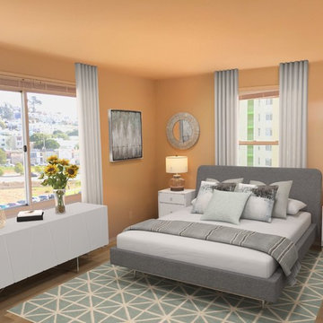 Cleveland Model Suite Light Filled Bedroom